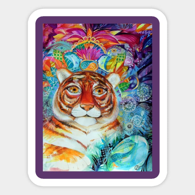 crazy tigre Sticker by CATS ART